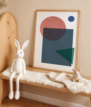 Geometric Abstract Art with Overlapping Shapes in Soft Colors - Mi tienda