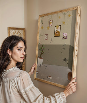 Habitación acogedora con decoraciones de estrellas y obra de arte de gatos