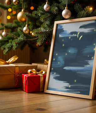 Ciel nocturne abstrait avec lucioles lumineuses