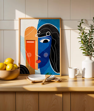 Abstract Expressionist Portrait with Bold Colors - Mi tienda