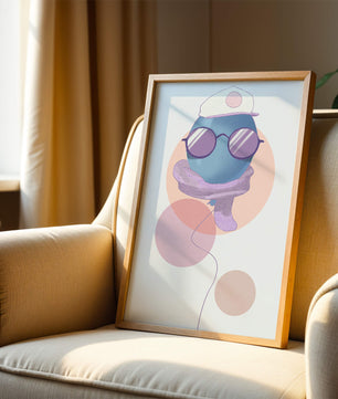 Colorful Balloon with Glasses in Modern Abstract Art - Mi tienda