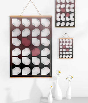 Contemporary Geometric Design with Red and White Sheets