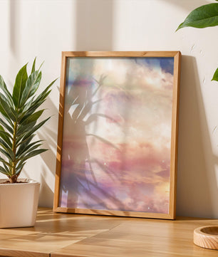 Dreamy Pastel Sky with Soft Clouds and Subtle Glow