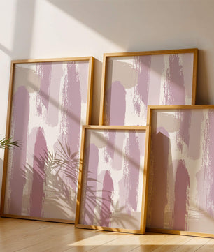 Patrón texturizado abstracto de pinceladas pastel en lavanda, rosa y crema