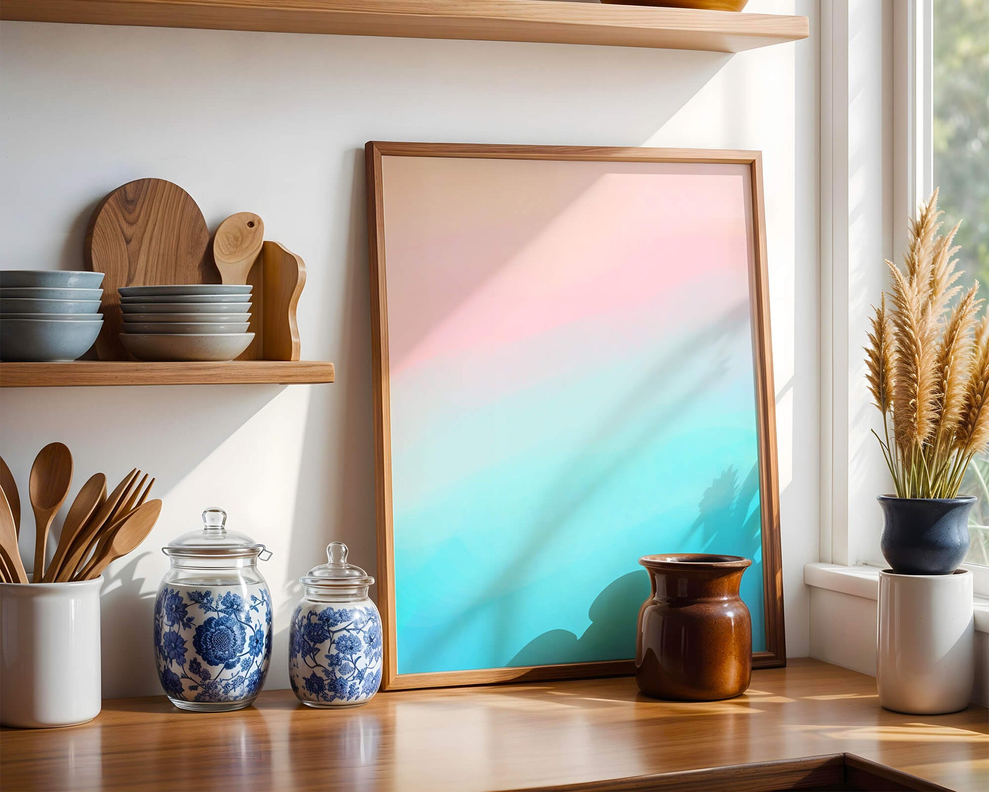 Pastel Gradient Background with Pink and Blue Hues