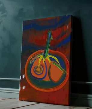Pintura abstracta con colores vibrantes y un diseño audaz