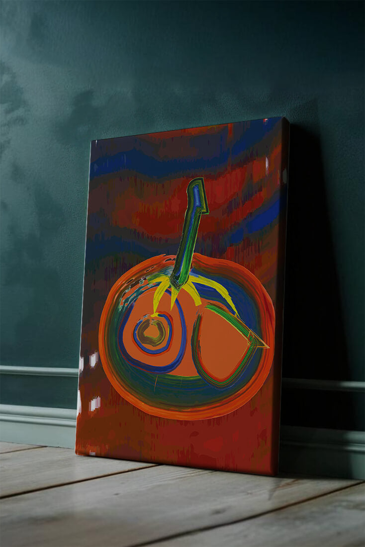 Cuadro abstracto con colores vibrantes y un diseño atrevido.