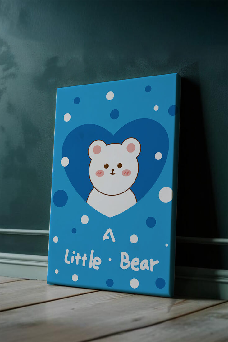 Adorable children's room decor featuring a cute bear design
