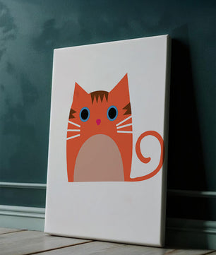 Cute Cat Illustration with Bright Colors and Whimsical Design - Mi tienda