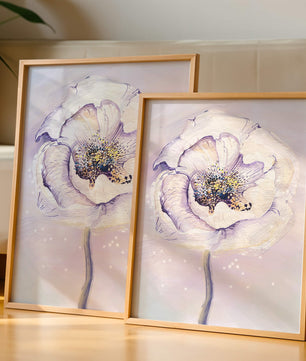 Elegant watercolor flower illustration with delicate pastel tones