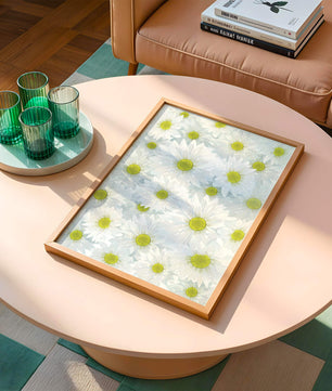 White Daisies Pattern with Yellow Centers