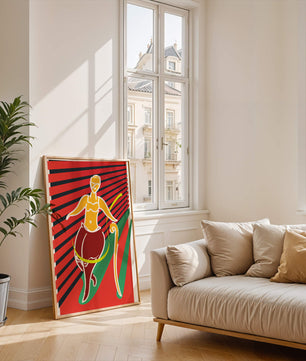 Modern abstract art with dynamic lines and vivid colors - Mi tienda