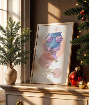 Colorful Balloon with Glasses in Modern Abstract Art - Mi tienda