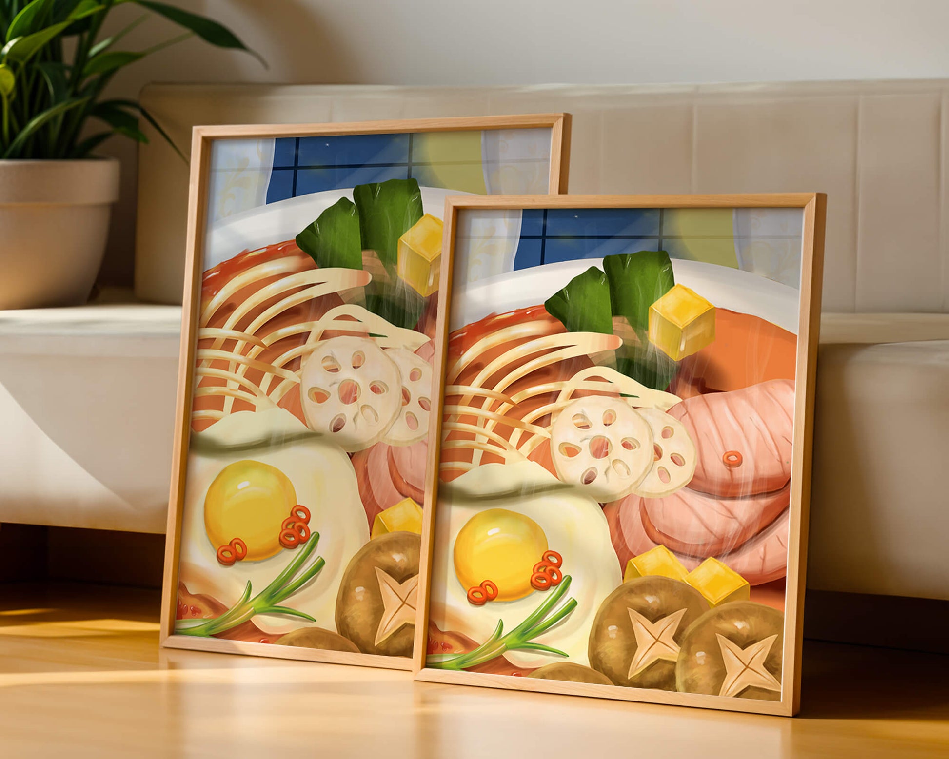 Delicious Japanese Ramen with Egg and Vegetables