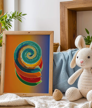 Bunte Spirale abstrakte Kunst mit lebendigem Farbverlauf Hintergrund