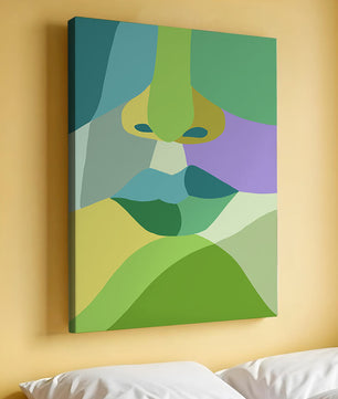 Formas geométricas abstractas y coloridas en diseño de arte moderno