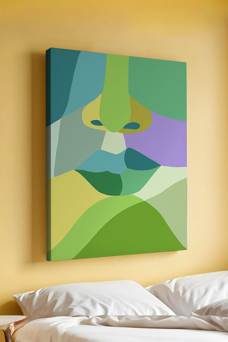 Formas geométricas abstractas y coloridas en diseño de arte moderno