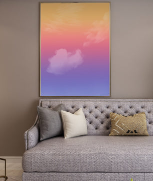 Pastel Sunset Sky with Soft Clouds and Gradient Hues