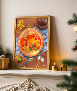 Crab Dish with Chrysanthemum Flowers and Tea Setting - Mi tienda