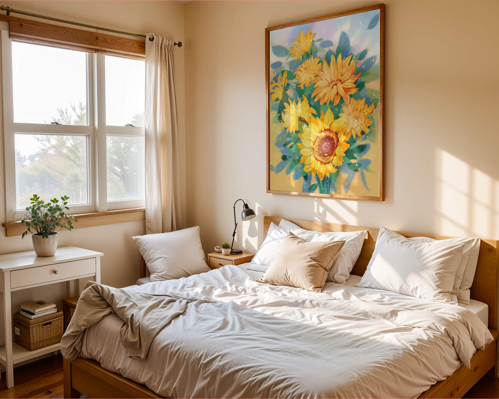 Sunflowers in Bright Sunlight