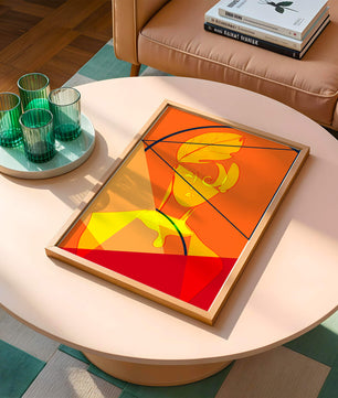 Abstract Portrait with Geometric Shapes and Bold Colors - Mi tienda