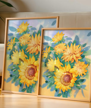 Sunflowers in Bright Sunlight