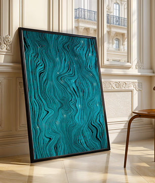 Abstract Wavy Blue Pattern with Black Lines - Mi tienda