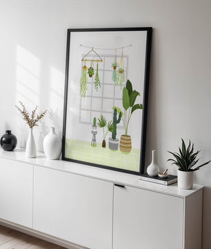 Decoración de interior con plantas colgantes y en macetas