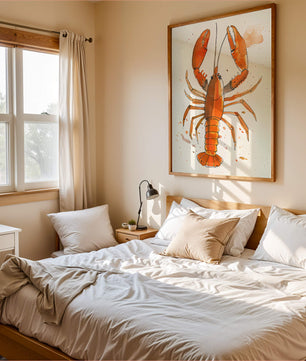 Illustrated Lobster Artwork With Splash of Colors - Mi tienda