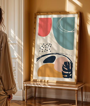 Abstract shapes and colors in modern art design