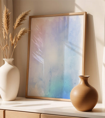 Gentle watercolor pastel gradient with soft texture and flow