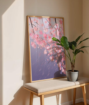 Beautiful cherry blossoms with artistic watercolor effect