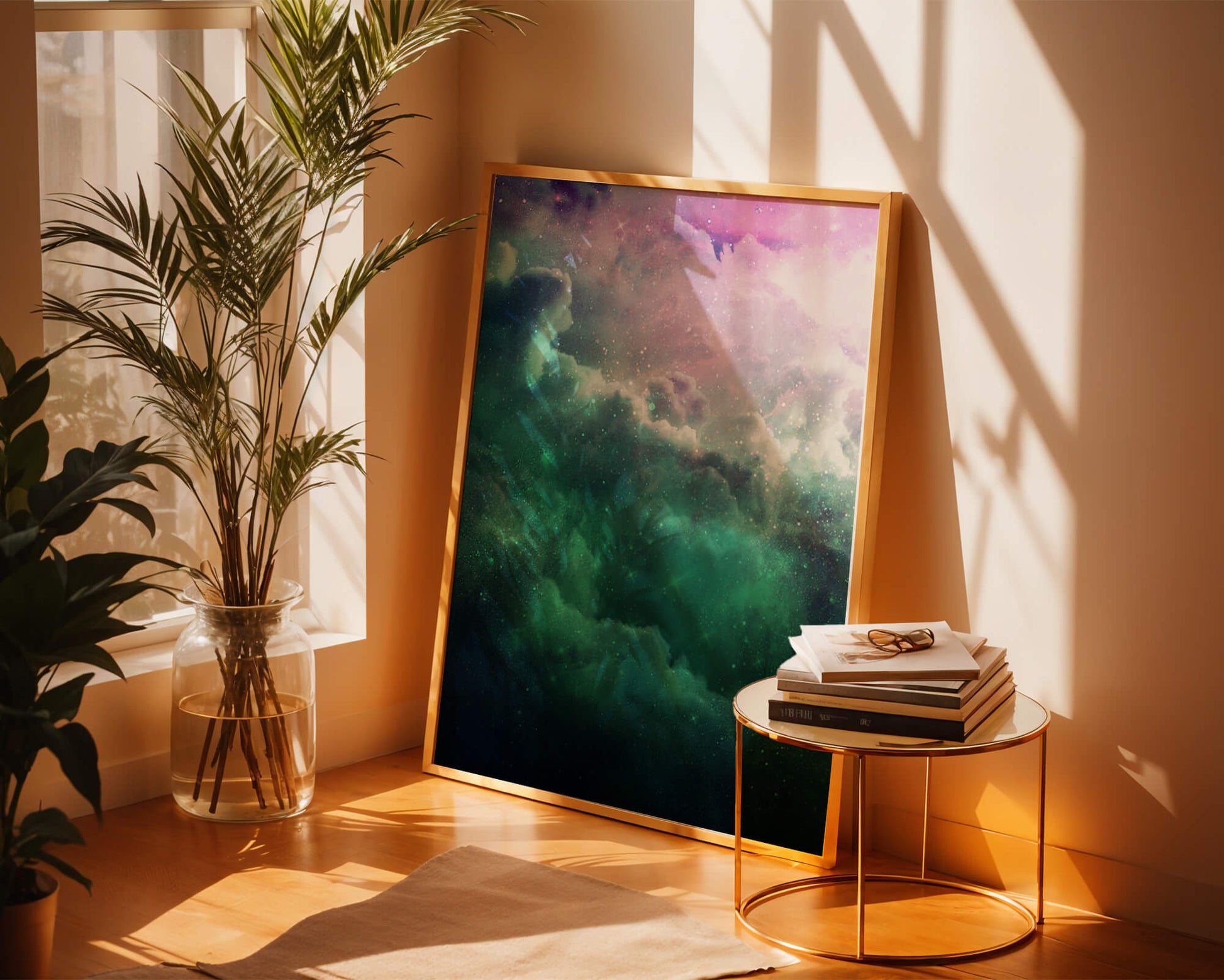 Mystical Cosmic Clouds Illuminated by Colorful Nebula