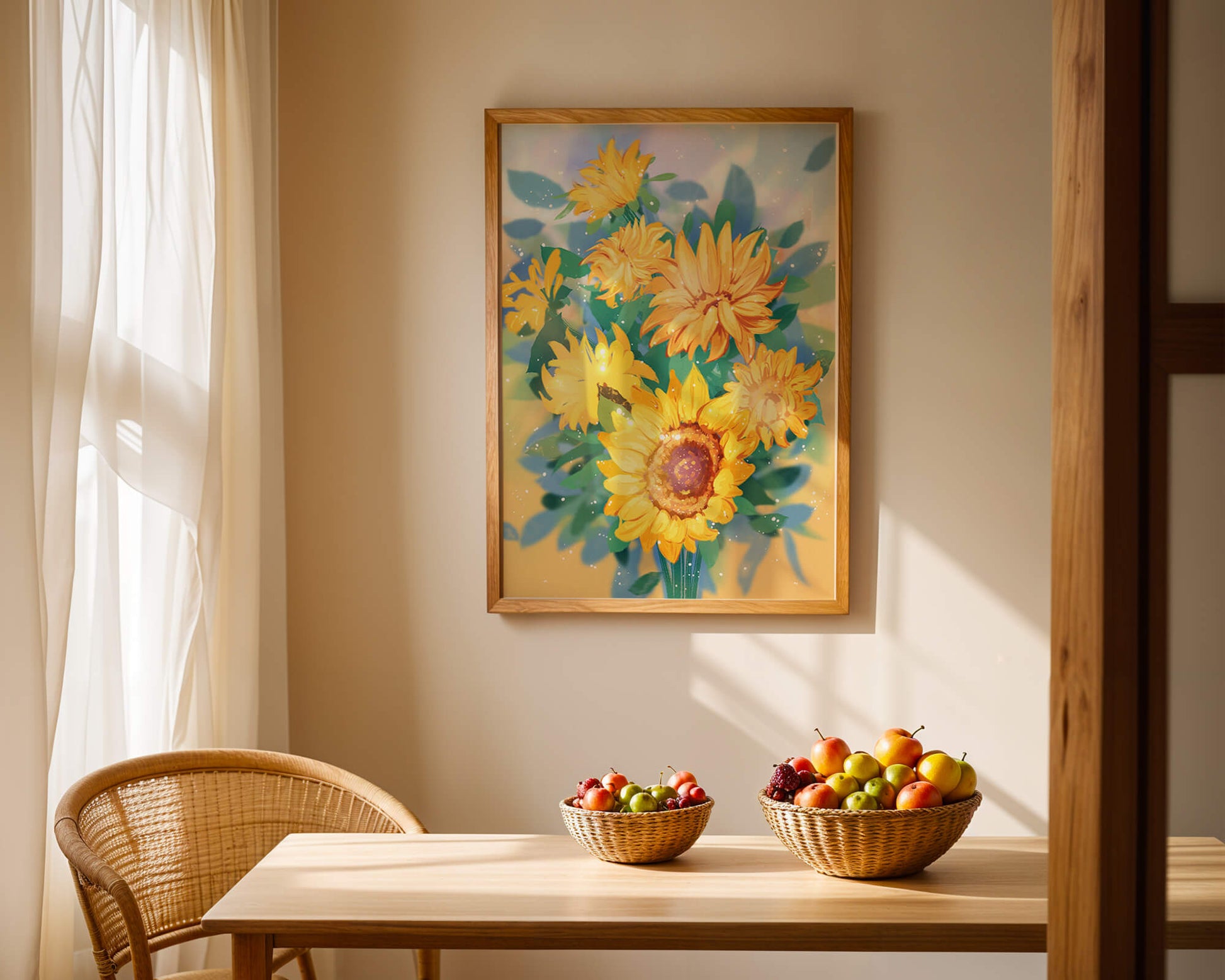 Sunflowers in Bright Sunlight