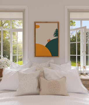 A Snail Climbing a Hill in Minimalist Nature Art - Mi tienda