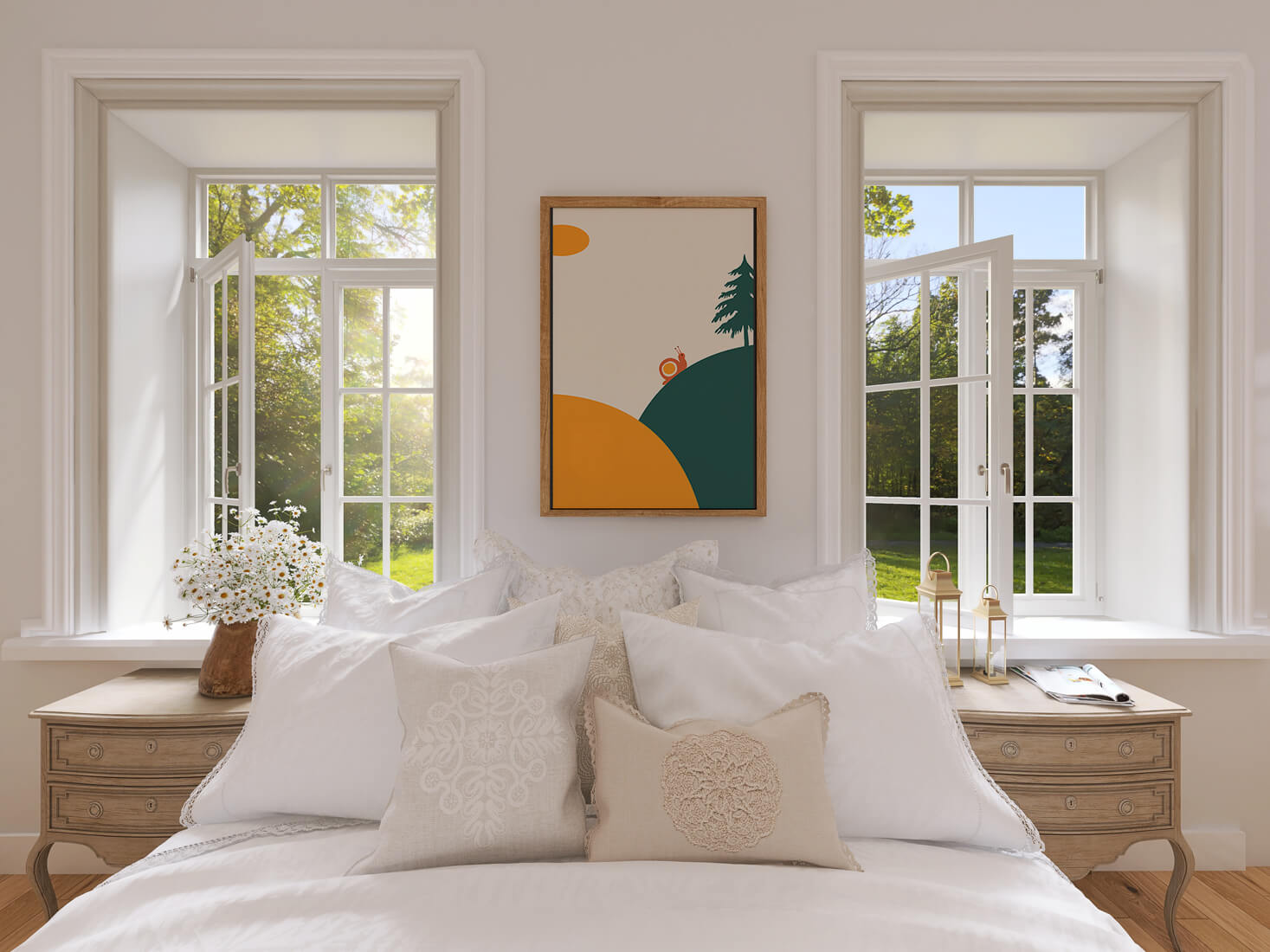 A Snail Climbing a Hill in Minimalist Nature Art - Mi tienda