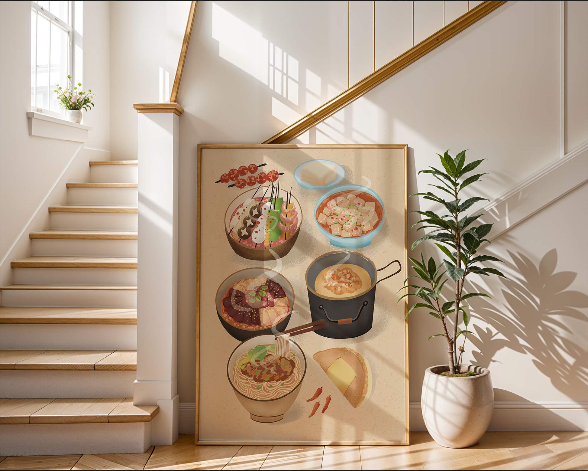 Delicious Array of Asian Cuisine with Various Dishes