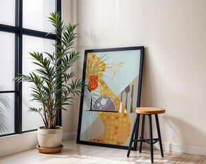 Elegant Dining Setting with Red Wine Glass and Gold Accents - Mi tienda