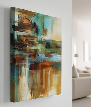 Abstract Colorful Brush Strokes Painting