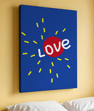 Diseño abstracto con temática de amor colorido con elementos audaces