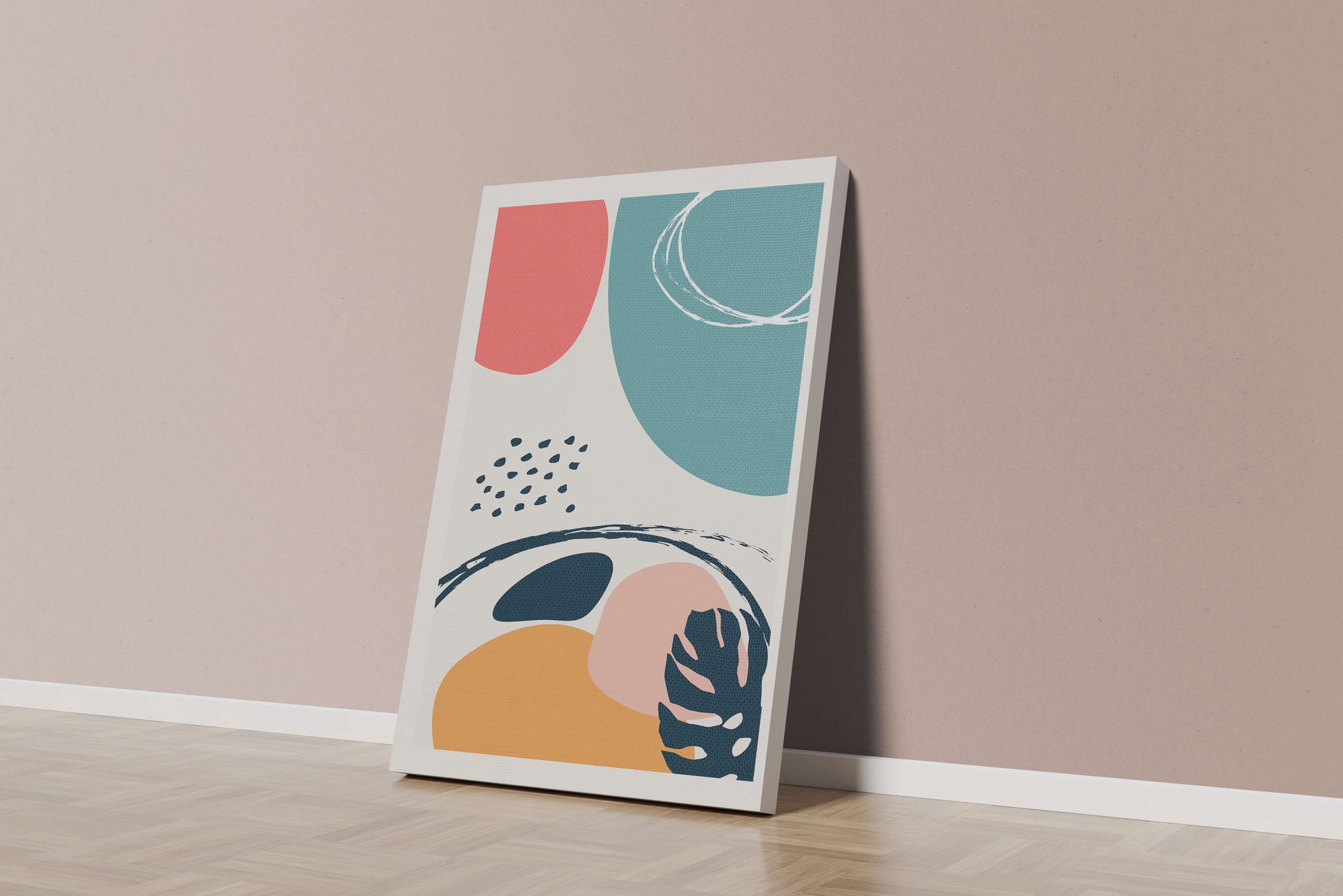 Abstract shapes and colors in modern art design