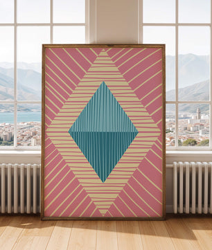 Composition géométrique abstraite avec des couleurs pastel