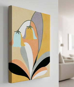 Abstract floral pattern with pastel colors and modern design
