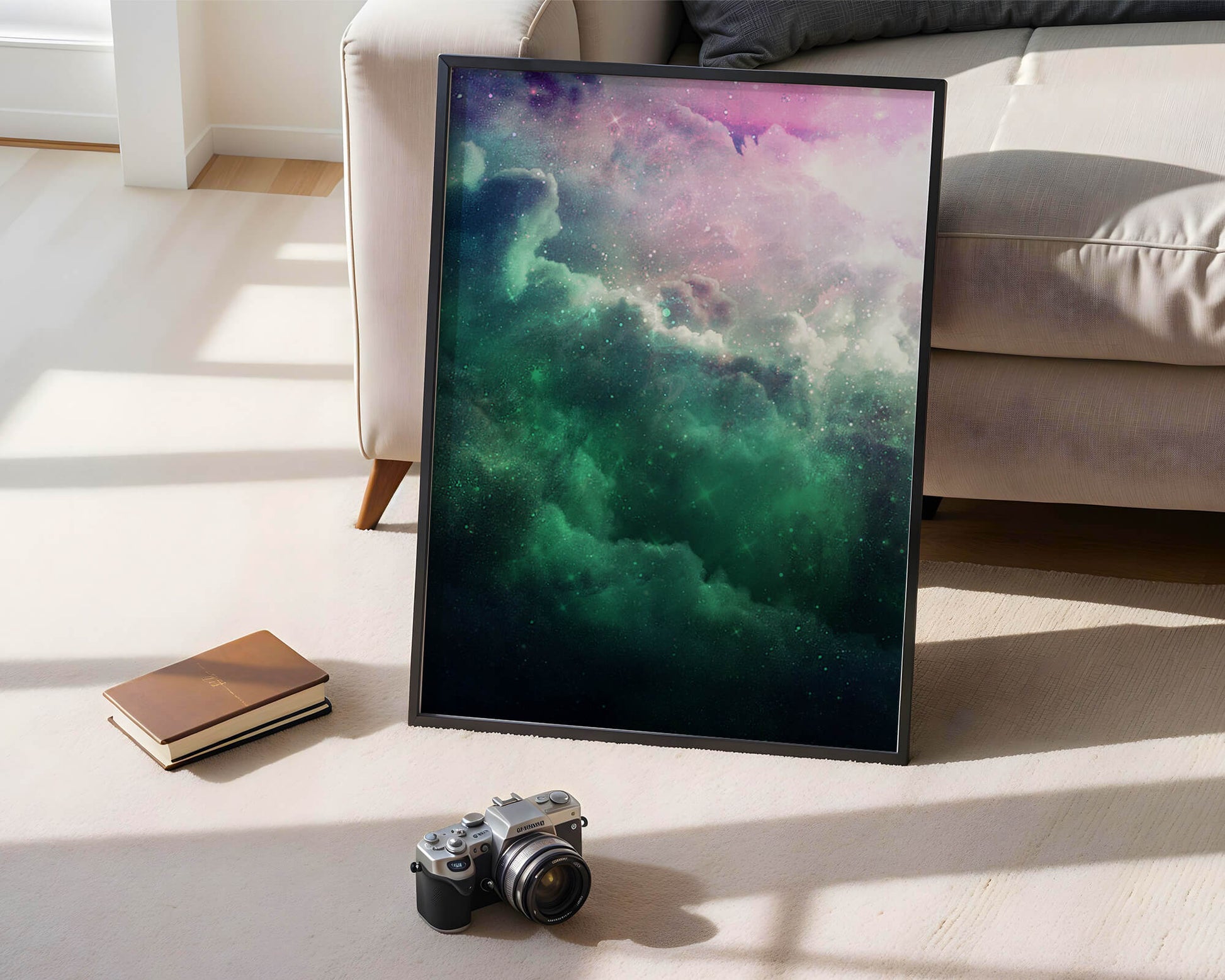 Mystical Cosmic Clouds Illuminated by Colorful Nebula