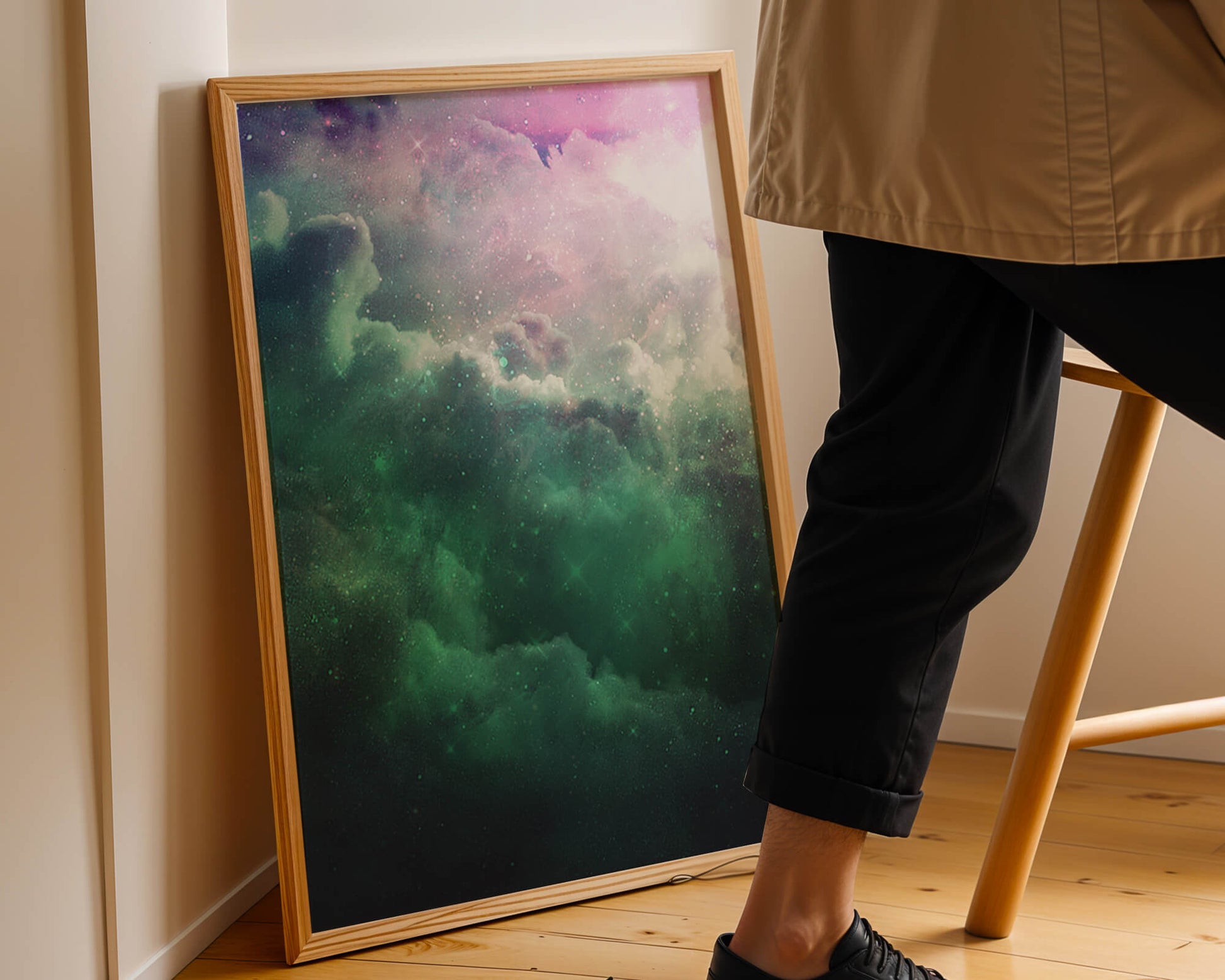 Mystical Cosmic Clouds Illuminated by Colorful Nebula