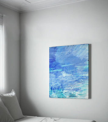 Abstract blue textured watercolor background