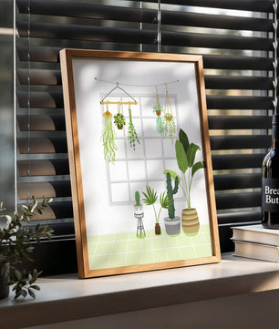 Decoración de interior con plantas colgantes y en macetas