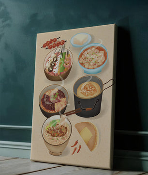 Deliciosa Variedad de Cocina Asiática con Varios Platos