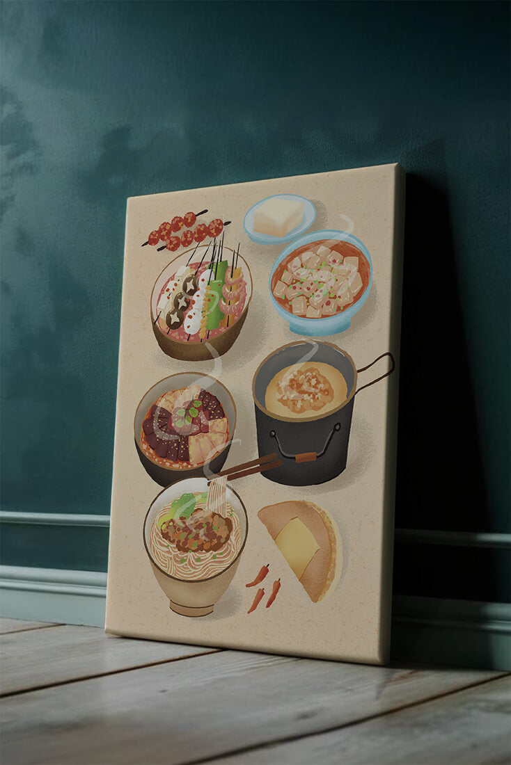 Delicious Array of Asian Cuisine with Various Dishes