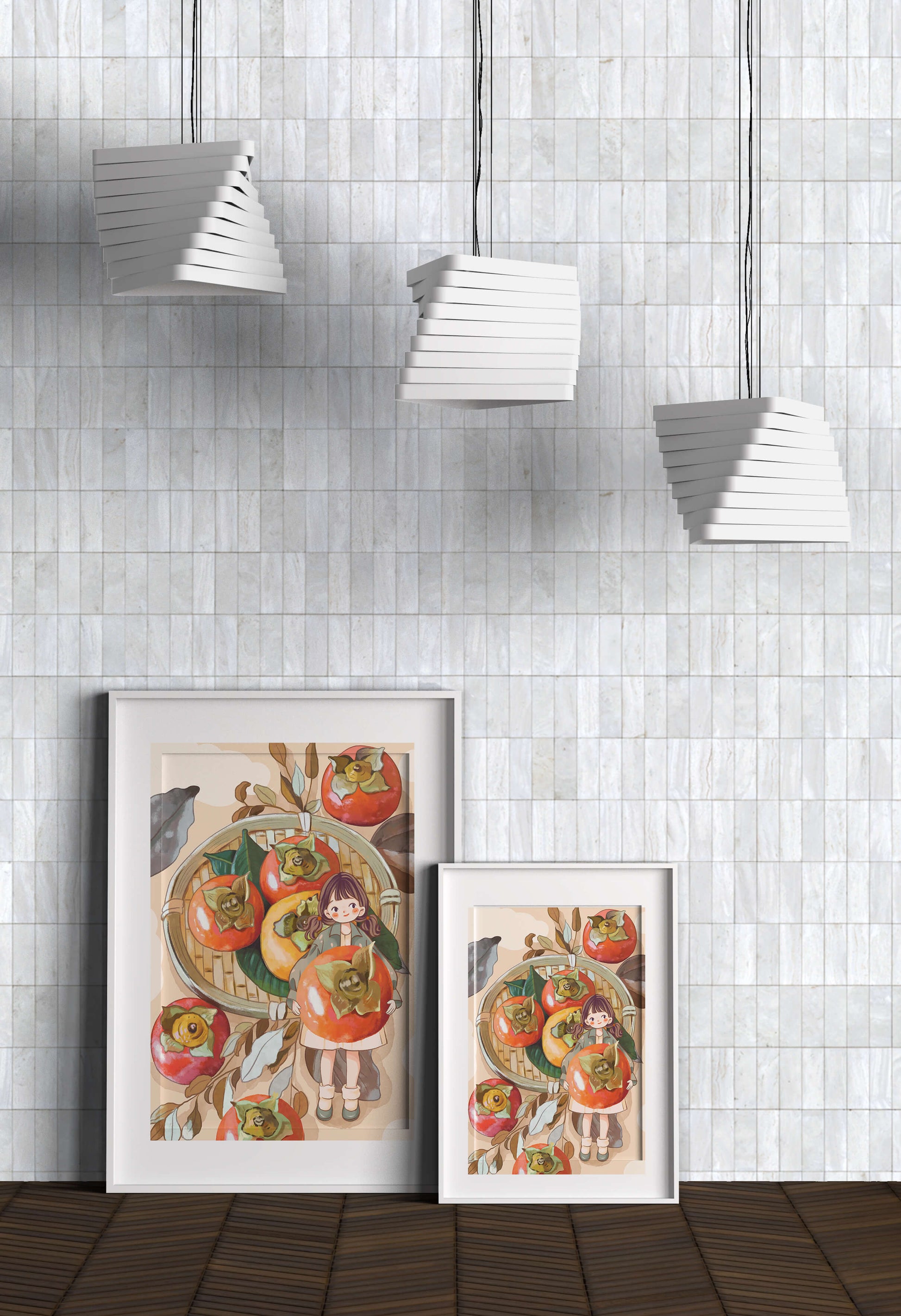 Joven sosteniendo un dátil en una escena de cosecha caprichosa